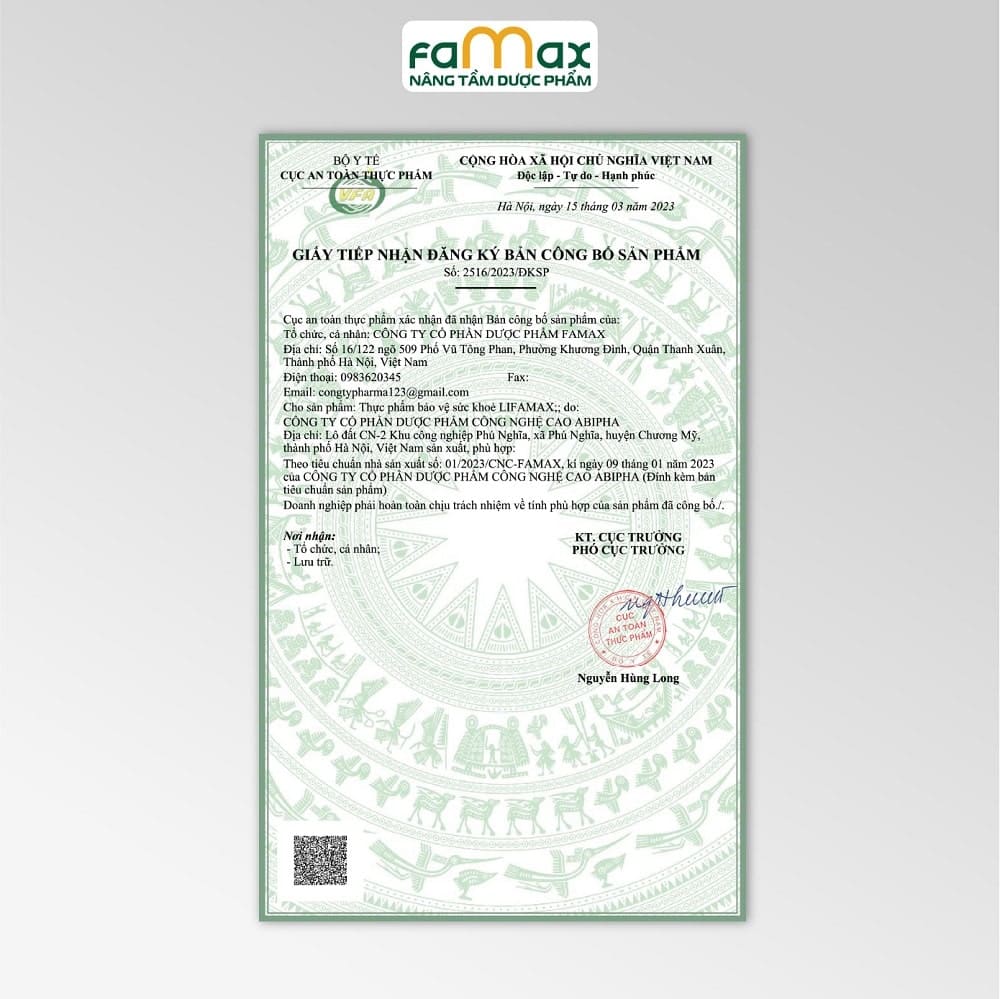 THỰC PHẨM BẢO VỆ SỨC KHỎE LIFAMAX